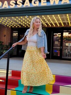 Blu Pepper Tiered Maxi Skirt